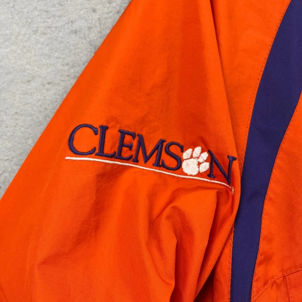 Clemson Tigers Nike Team Windbreaker Jacket Men M Orange Clima FIT Athletic Y2K